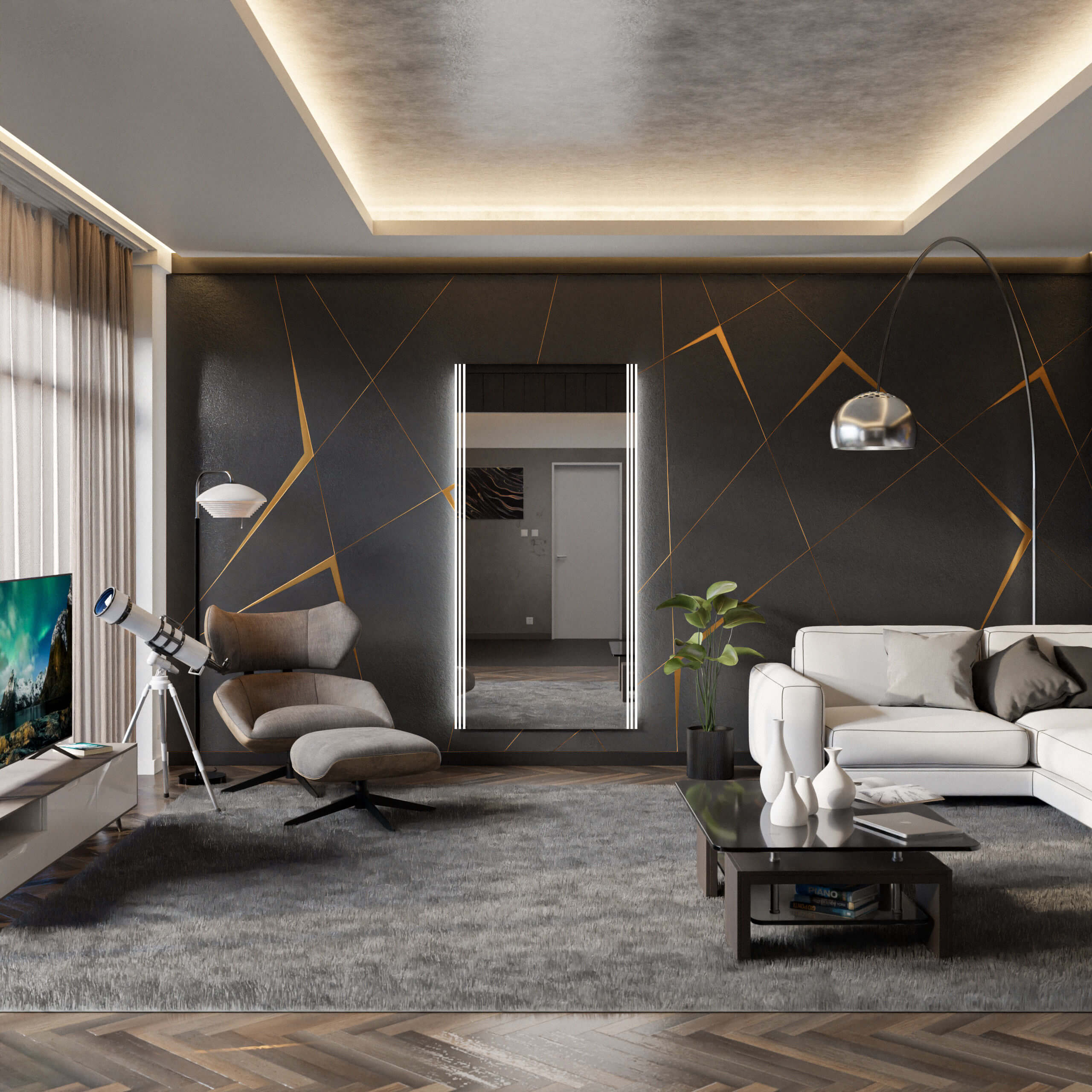 LED zrcadlo do předsíně ARICA